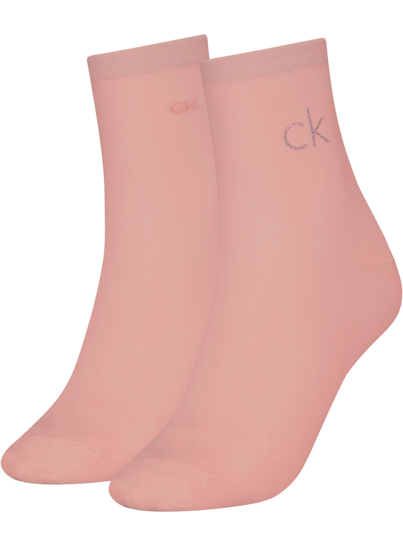 CALVIN KLEIN Ck Women Short Sock 2P Shiny Logo 701229680 004