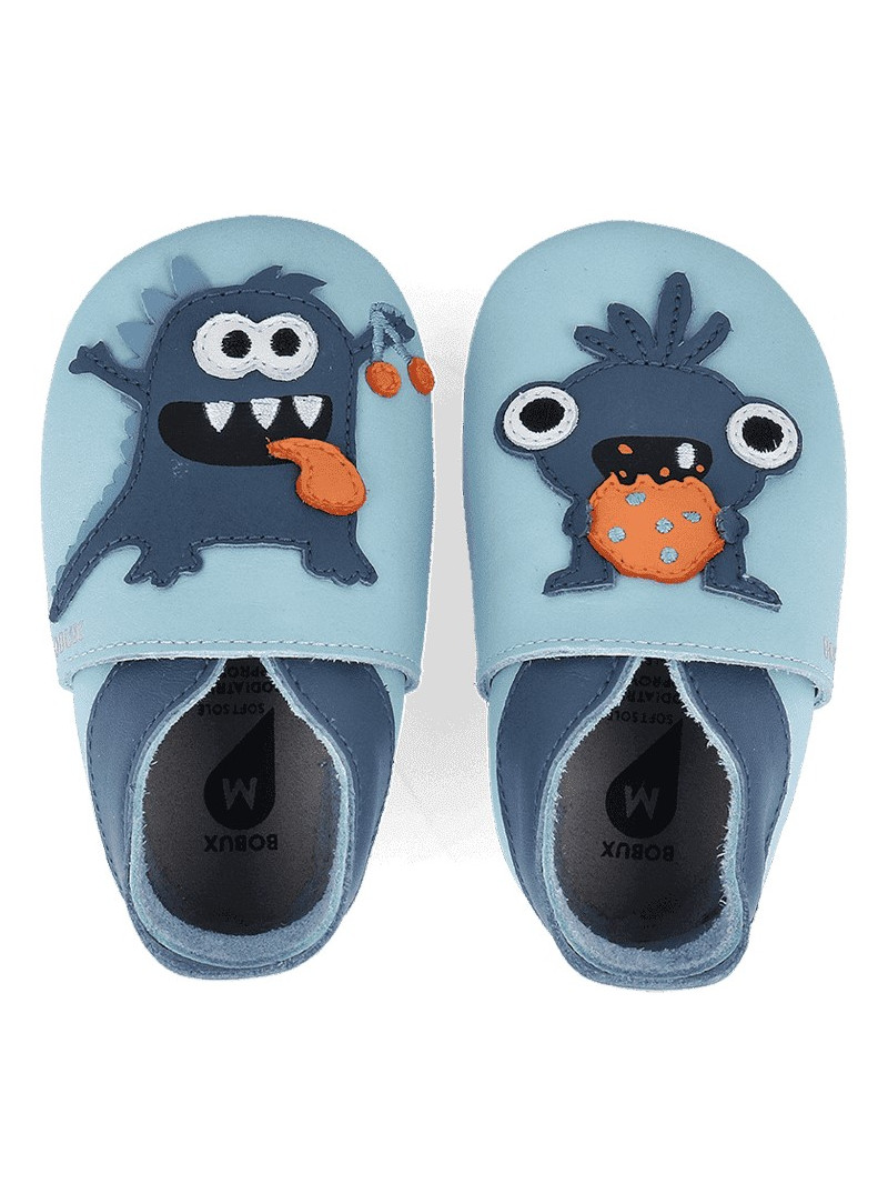 Skórzane Kapcie BOBUX Soft Sole Messy Monster Celestial Blue 1224-173-95