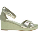 Sandały na Koturnie TOMMY HILFIGER Webbing Wedge Sandal FW0FW08810 0HS 3