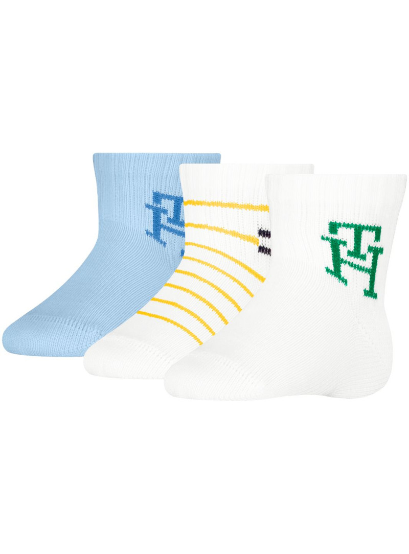 Zestaw Skarpetki Niemowlęce TOMMY HILFIGER 701232851 003 Th Baby Sock 3P Giftbox