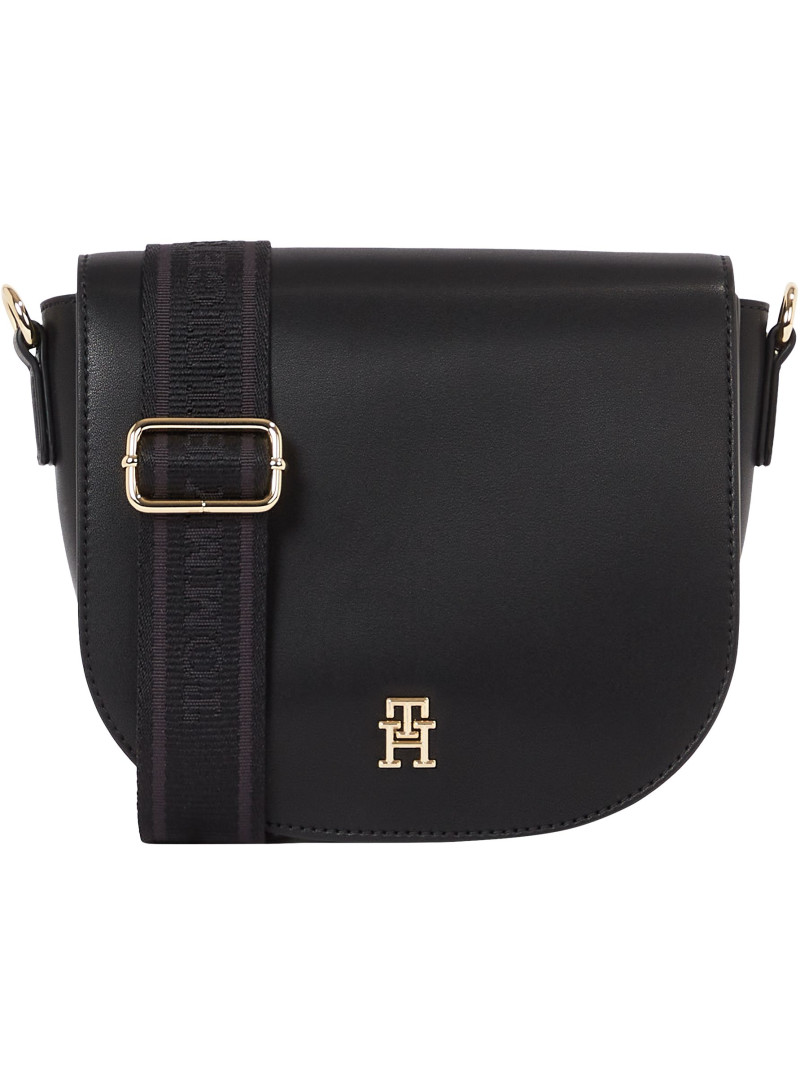 Torebka Listonoszka TOMMY HILFIGER Th Logotape Saddle Bag AW0AW17184 BDS