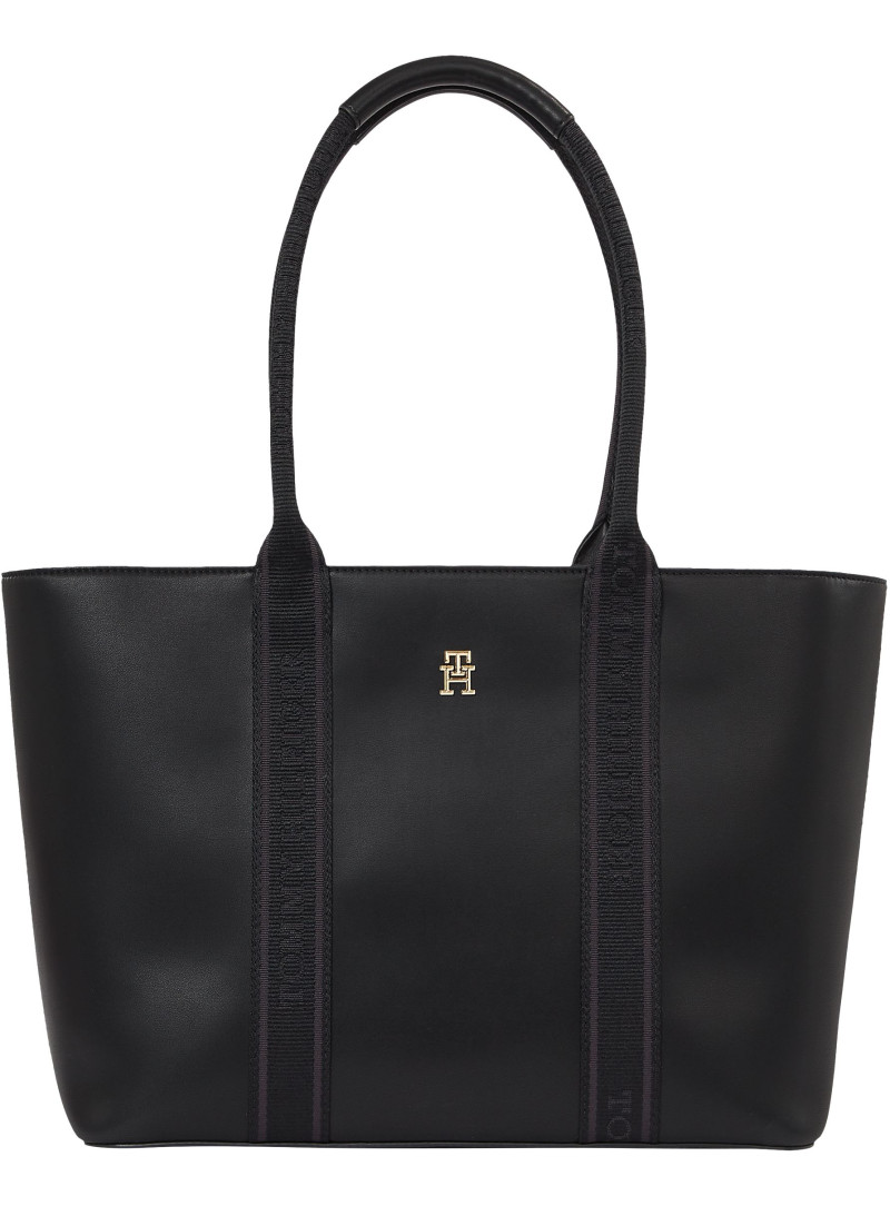 Torebka TOMMY HILFIGER Th Logotape Tote AW0AW17198 BDS