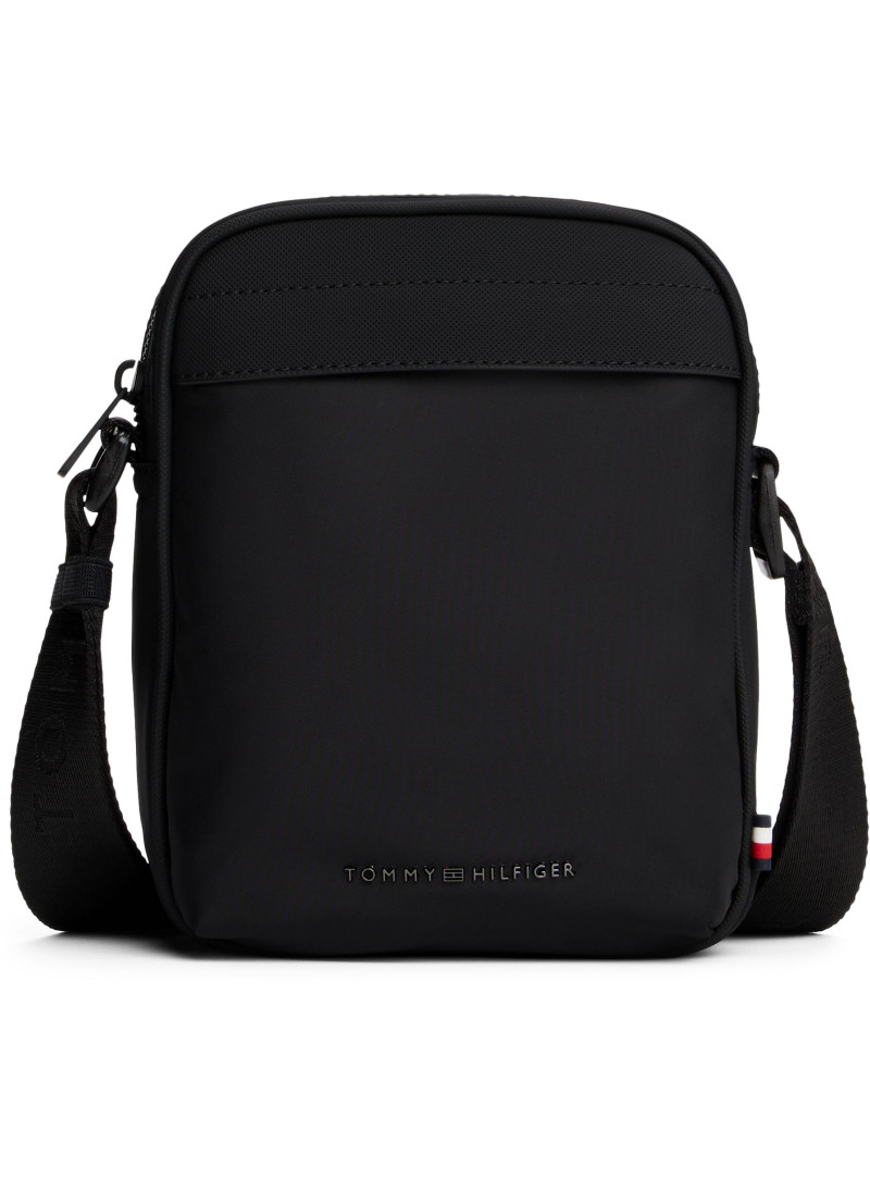 Czarna Torba Męska Saszetka TOMMY HILFIGER Th Repreve Mini Reporter AM0AM13185 BDS