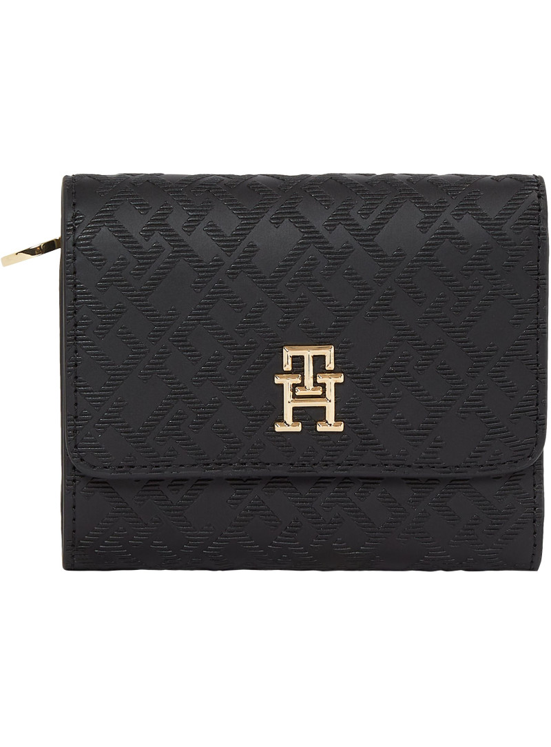 Portfel TOMMY HILFIGER Th Distinct Trifold Wallet Mono AW0AW17257 BDS