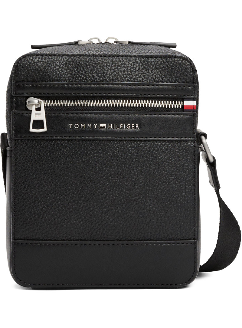 Czarna Torba Męska Saszetka TOMMY HILFIGER Th Central Mini Reporter AM0AM13204 BDS