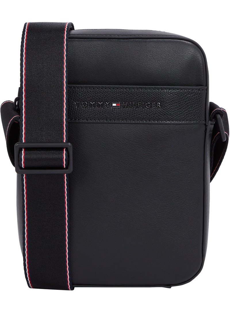 Czarna Torba Męska Saszetka TOMMY HILFIGER Th Corp Mini Reporter AM0AM13224 BDS