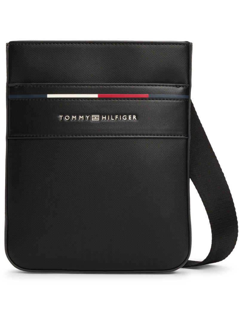Czarna Torba Męska Saszetka TOMMY HILFIGER Th Foundation Mini Crossover AM0AM13197 BDS