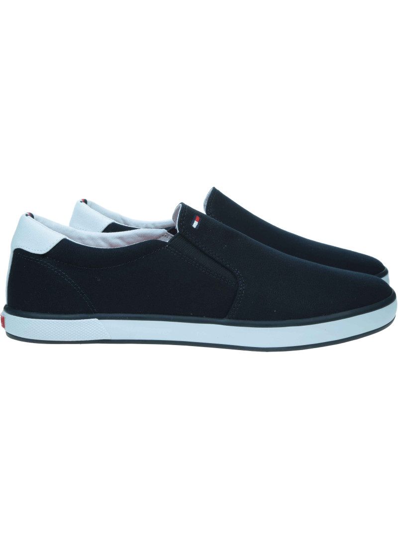 Granatowe Trampki TOMMY HILFIGER Iconic Slip On FM0FM00597 403
