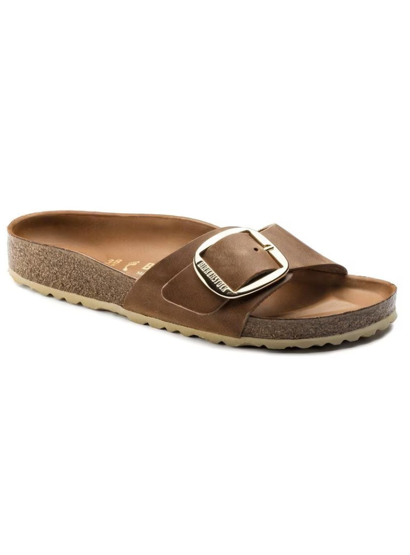 Klapki BIRKENSTOCK Madrid Big Buckle LEOI Cognac HEX 1006524