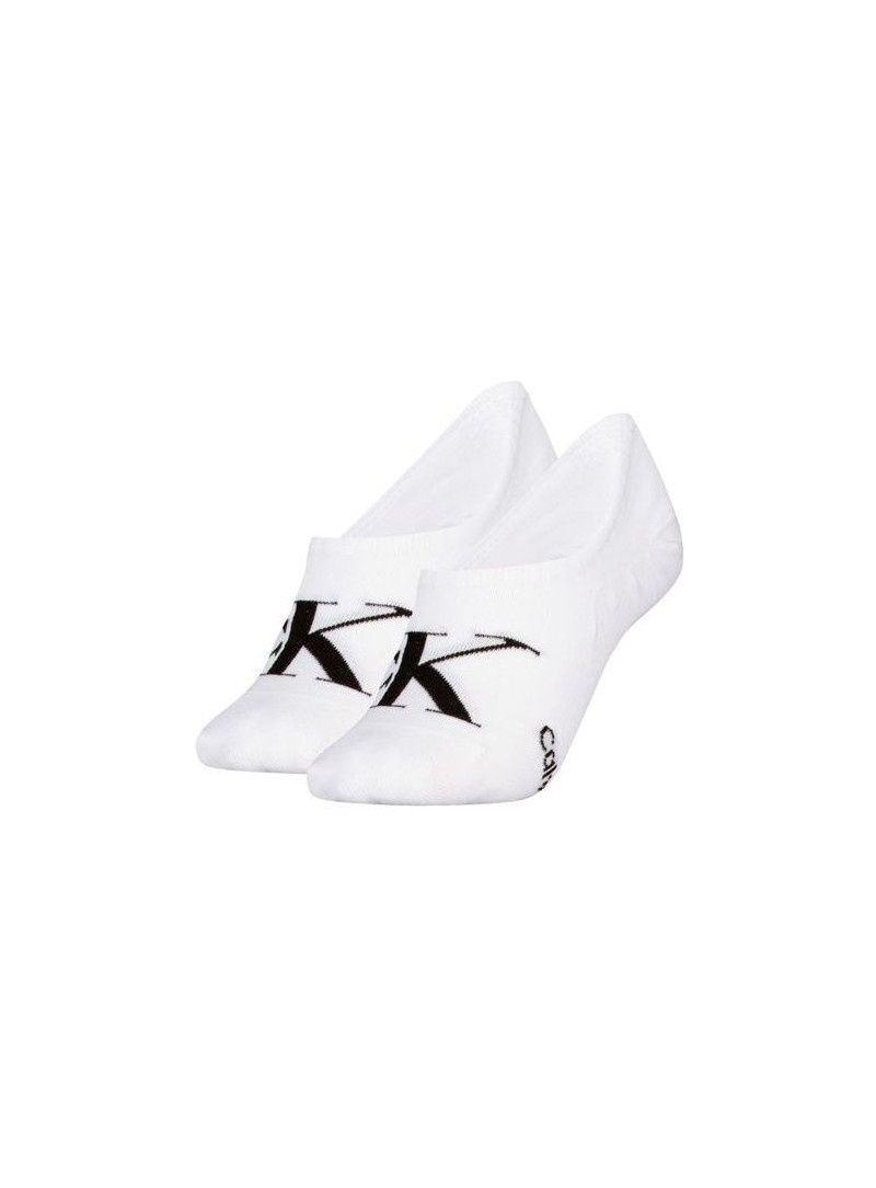 Skarpetki Damskie CALVIN KLEIN JEANS Ckj Footie High Cut 2P Monogram 701228817 002