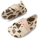 Skórzane Kapcie BOBUX Soft Sole Mooley Cow White Swan-Black Coffee 1125-238-105 5