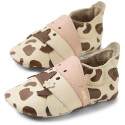 Skórzane Kapcie BOBUX Soft Sole Mooley Cow White Swan-Black Coffee 1125-238-105 6