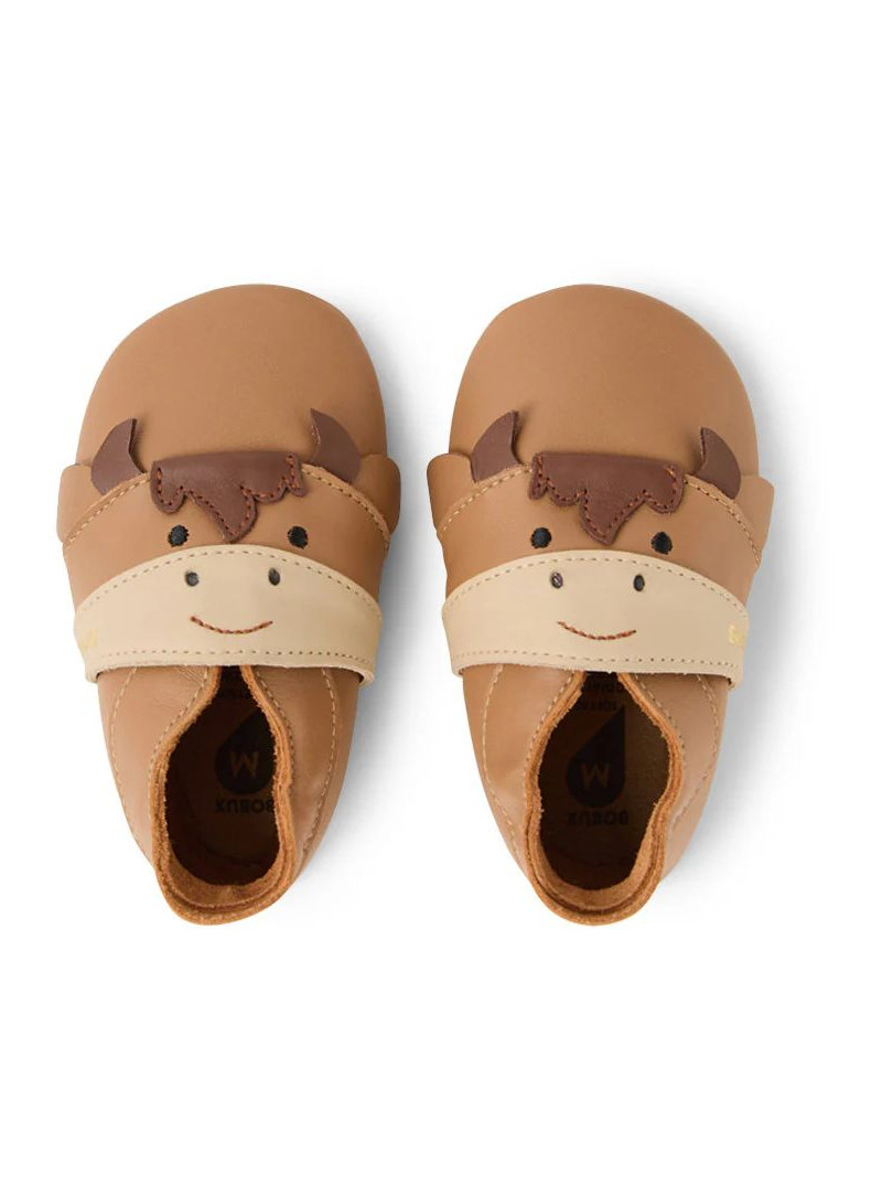 Skórzane Kapcie BOBUX Soft Sole Mooley Cow Caramel 1125-238-13