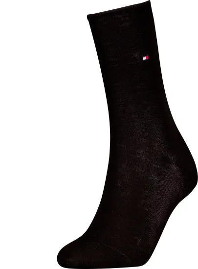 Wełniane Skarpetki Damskie TOMMY HILFIGER Th Women Sock 1P Premium Rolltop Wool 701228935 001