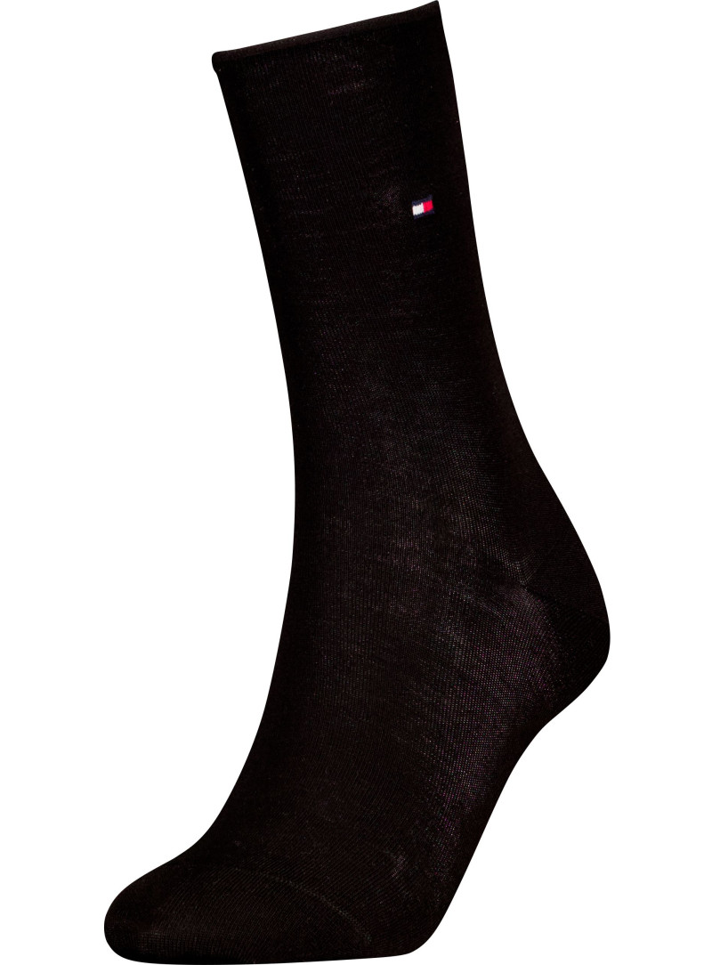 Wełniane Skarpetki Damskie TOMMY HILFIGER Th Women Sock 1P Premium Rolltop Wool 701228935 001