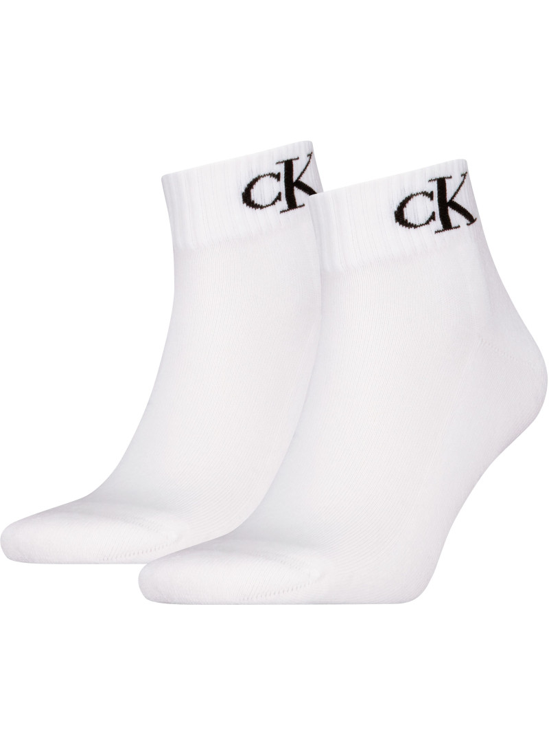 Skarpety Męskie CALVIN KLEIN Ckj Men Quarter 2P Monogram 701228805 002