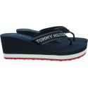 Japonki Na Koturnie TOMMY HILFIGER Stripes Wedge Beach Sandal FW0FW08858 DW6 1