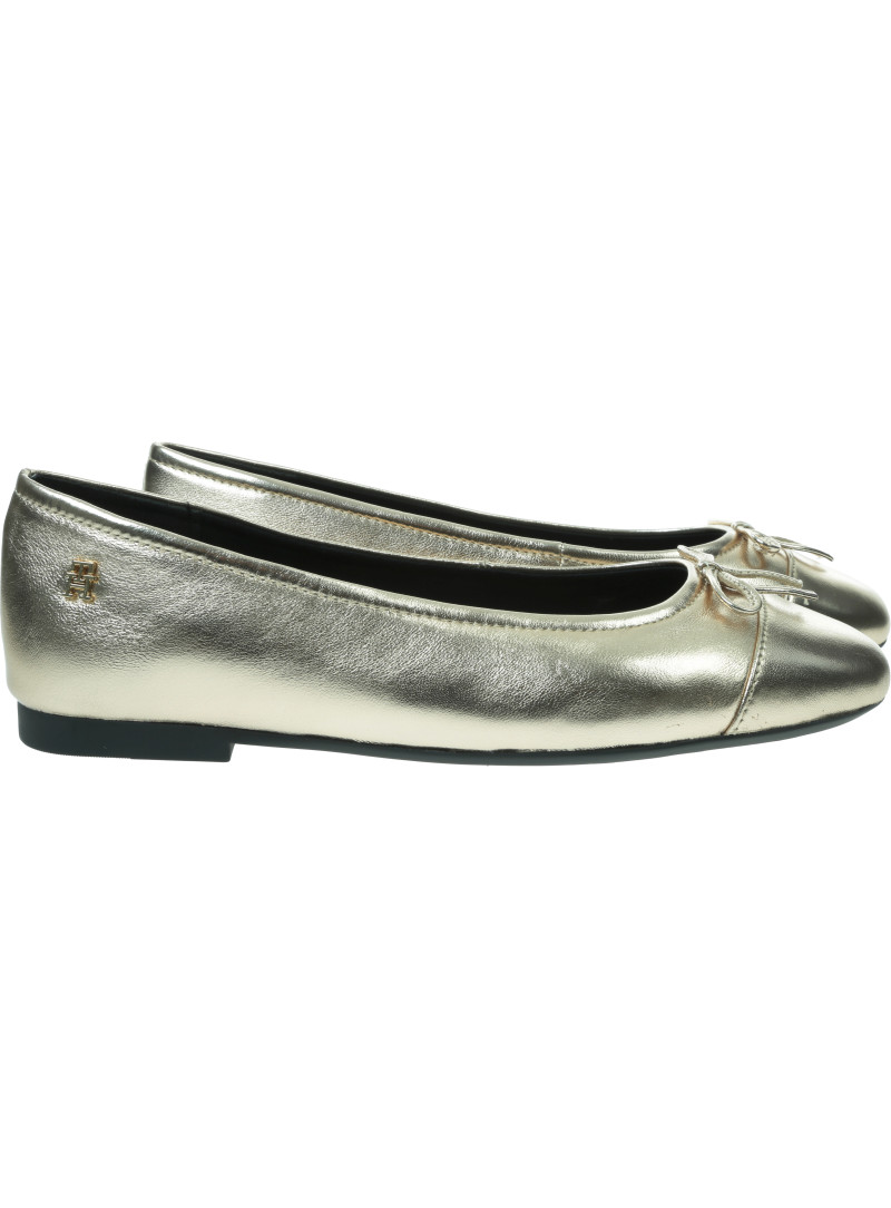 Baleriny TOMMY HILFIGER Metallic Toe-Cap Ballerina FW0FW08920 0HS