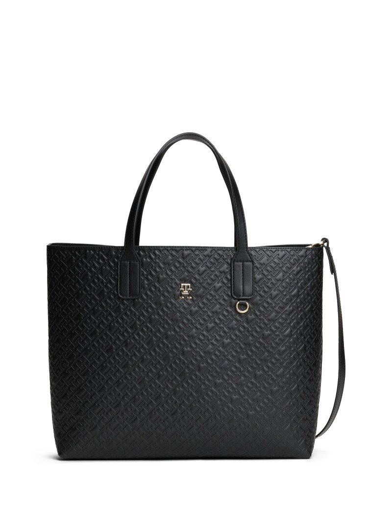 Torebka TOMMY HILFIGER TOMMY HILFIGER Th Icon Satchel Mono AW0AW17684 BDS