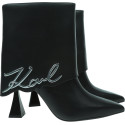Botki KARL LAGERFELD DEBUT II Fold Down Midi Boot KL32044A 000 1