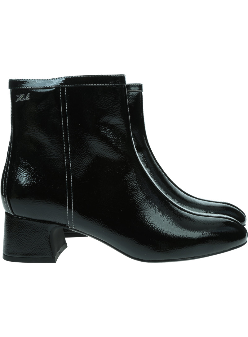 Botki KARL LAGERFELD BONNIE Ankle Zip Boot KL30351 100