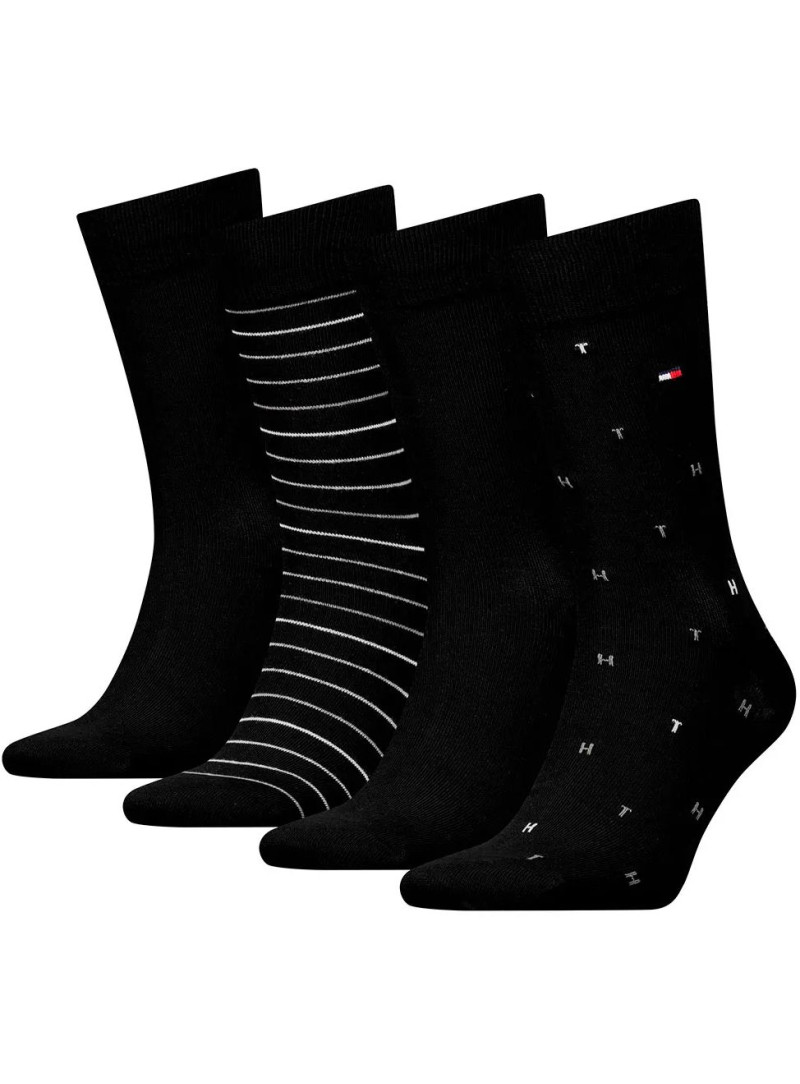 Zestaw Skarpetki Męskie TOMMY HILFIGER 701235375 002 Th Men Sock 4P Giftbox
