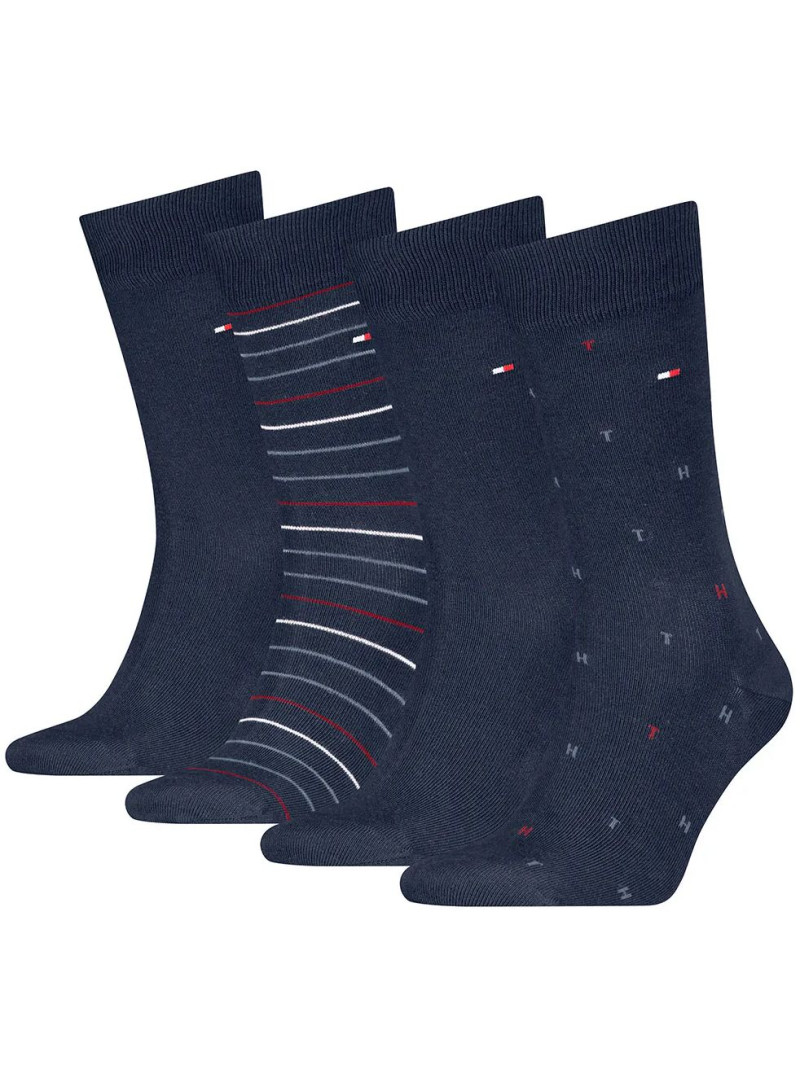 Zestaw Skarpetki Męskie TOMMY HILFIGER 701235375 001 Th Men Sock 4P Giftbox