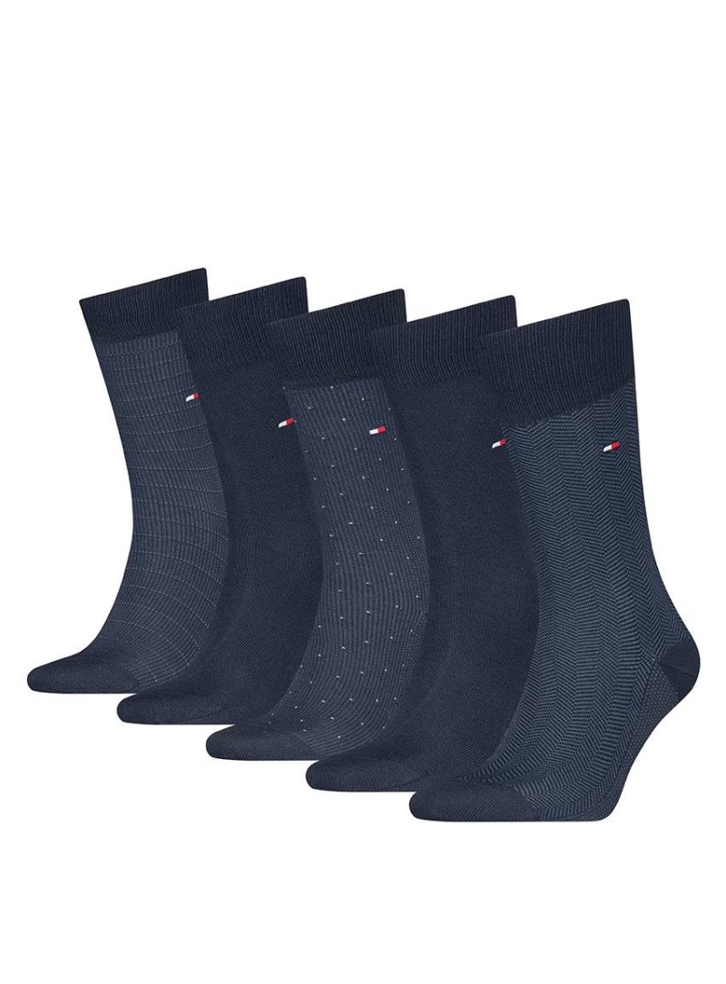 Zestaw Skarpetki Męskie TOMMY HILFIGER 701235374 001 Th Men Sock 5P Giftbox