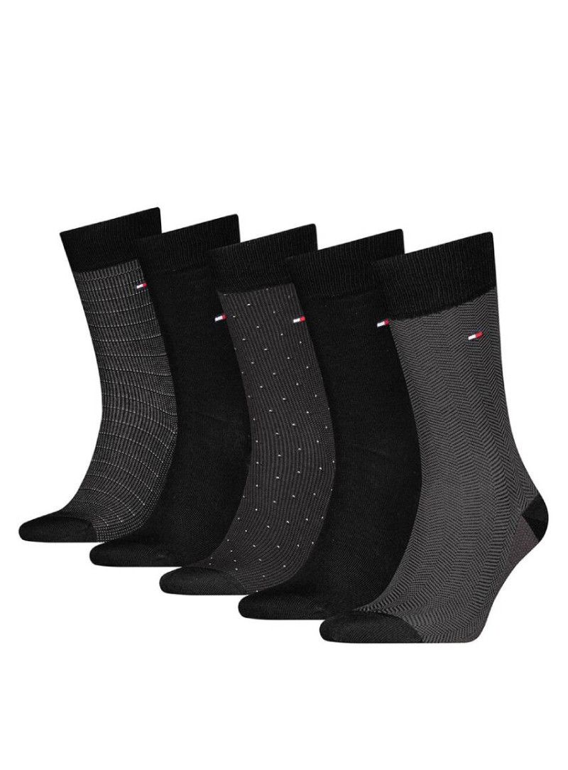 Zestaw Skarpetki Męskie TOMMY HILFIGER 701235374 002 Th Men Sock 5P Giftbox