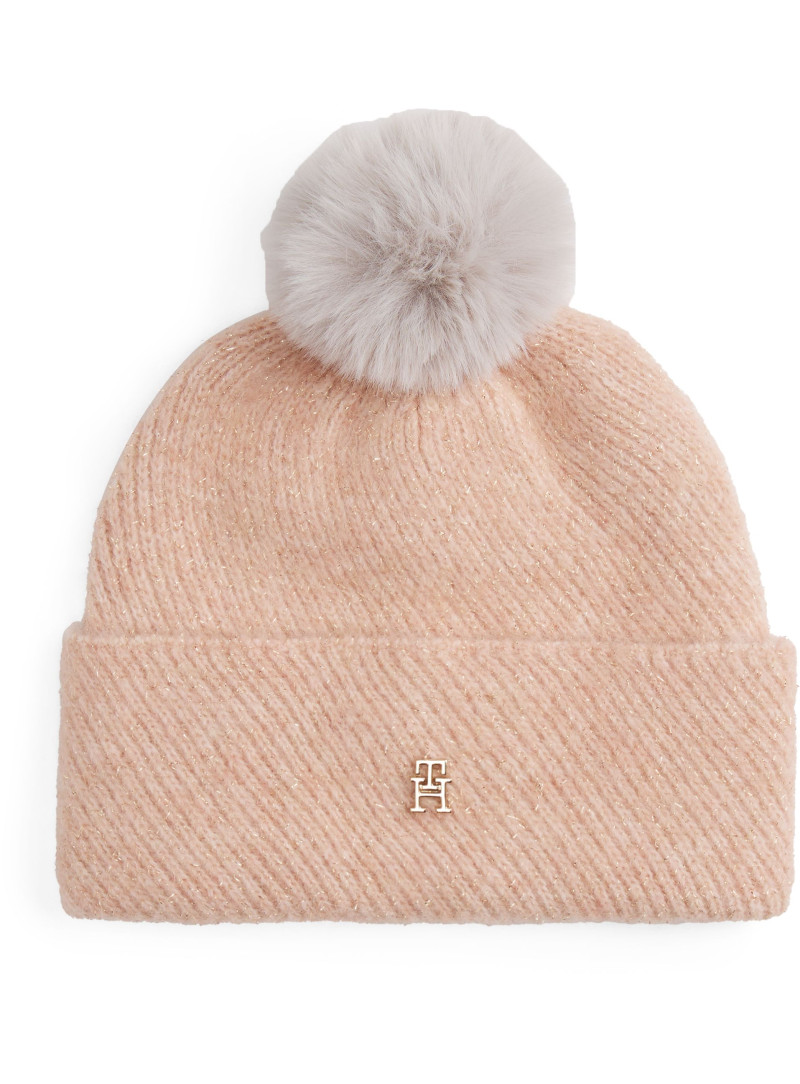 Czapka Zimowa TOMMY HILFIGER TOMMY HILFIGER Pom Pom Beanie Lurex AW0AW17992 TQ6 Czapka Zimowa TOMMY HILFIGER TOMMY HILFIGER Pom Pom Beanie Lurex AW0AW17992 TQ6