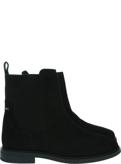 Botki TOMMY HILFIGER Flag Suede Chelsea Boot FW0FW08780 Bds