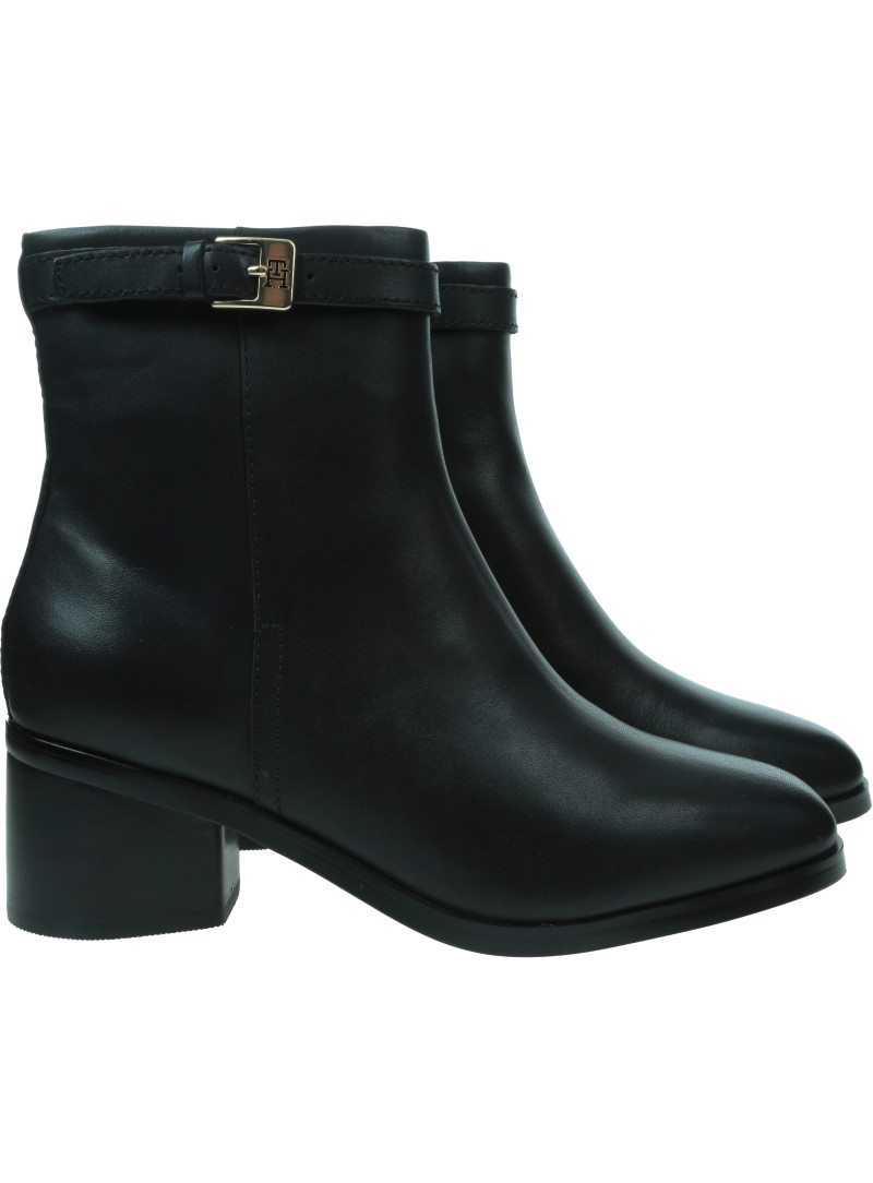 Botki TOMMY HILFIGER Th Buckle Riding Mid Heel Bootie FW0FW08859 BDS Botki TOMMY HILFIGER Th Buckle Riding Mid Heel Bootie FW0FW08859 BDS