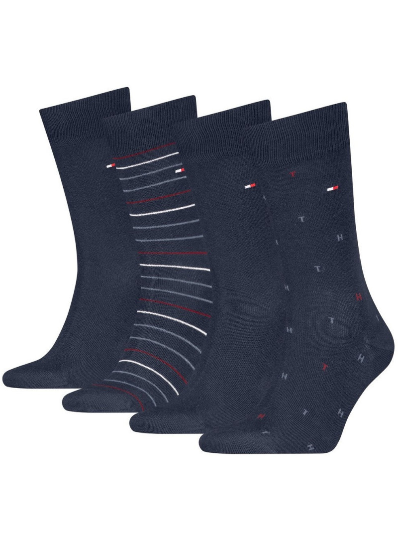 Zestaw Skarpetki Męskie TOMMY HILFIGER 701235375 001 Th Men Sock 4P Giftbox