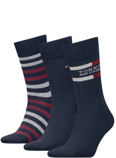 Zestaw Skarpetki Męskie TOMMY HILFIGER Th Men Sock 3P Giftbox 701235376 001