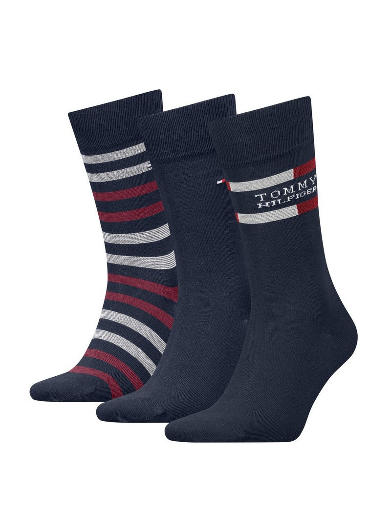Zestaw Skarpetki Męskie TOMMY HILFIGER Th Men Sock 3P Giftbox 701235376 001