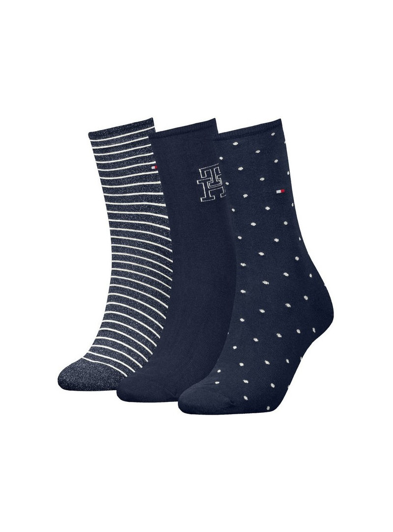 Zestaw Skarpetki Damskie TOMMY HILFIGER Th Women Sock 3P Giftbox 701236464 001