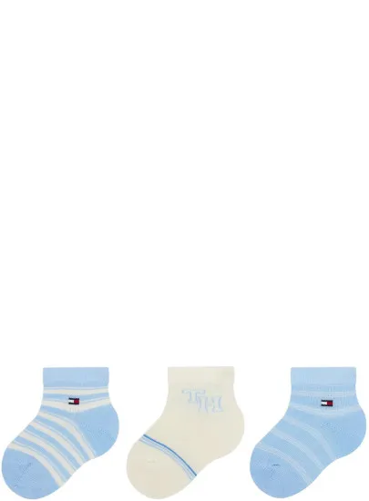 Zestaw Skarpetki Niemowlęce TOMMY HILFIGER 701236342 003 Th Baby Sock 3P Giftbox