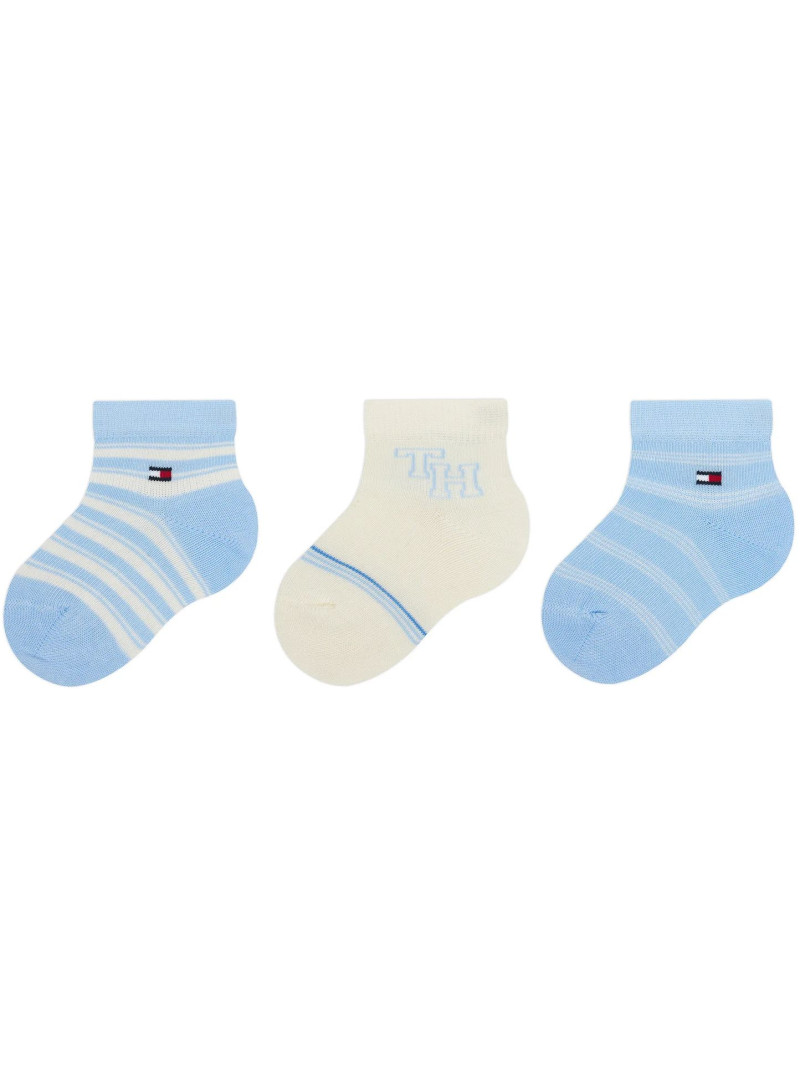 Zestaw Skarpetki Niemowlęce TOMMY HILFIGER 701236342 003 Th Baby Sock 3P Giftbox