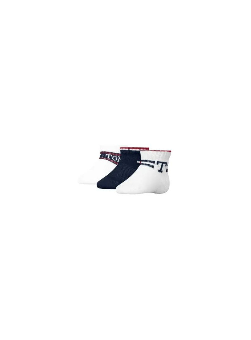 Zestaw Skarpetki Niemowlęce TOMMY HILFIGER 701236341 002 Th Baby Sock 3P Giftbox