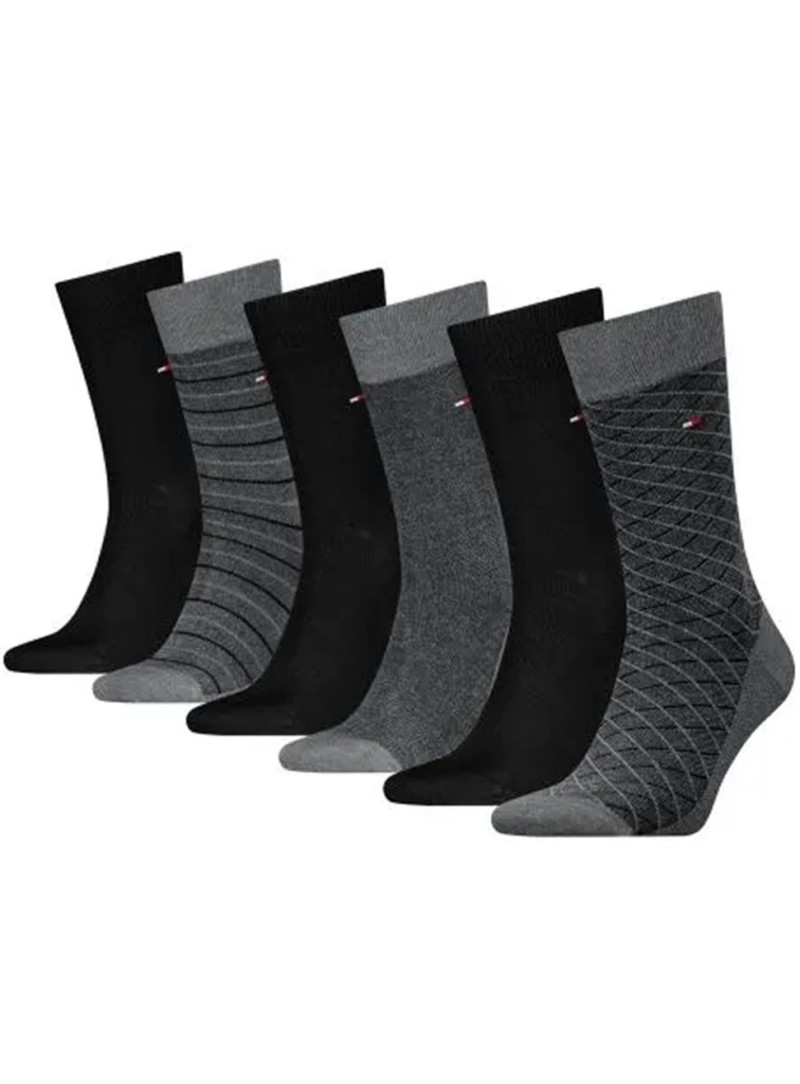 Zestaw Skarpetki Męskie TOMMY HILFIGER 701235373 002 Th Men Sock 6P Giftbox