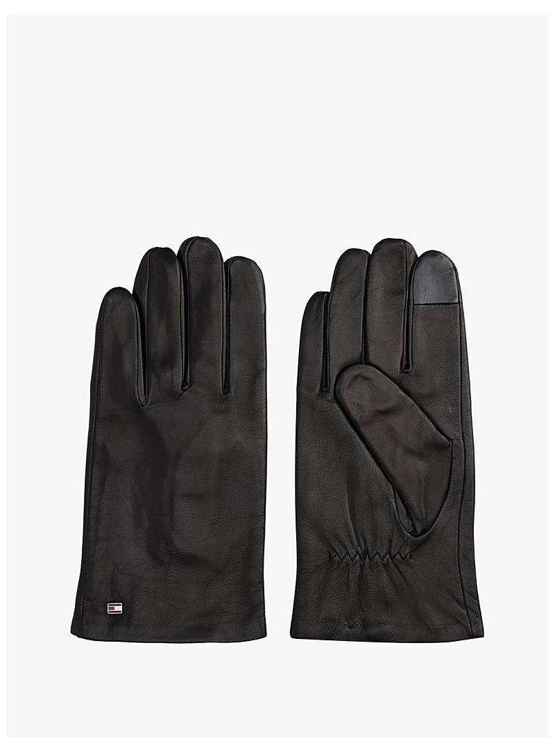 Skórzane Rękawiczki Męskie TOMMY HILFIGER Essential Flag Leather Glove AM0AM11482 BDS