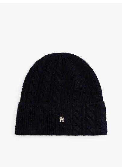 Czapka Zimowa TOMMY HILFIGER Th Elevated Chic Flu AW0AW17784 DW6