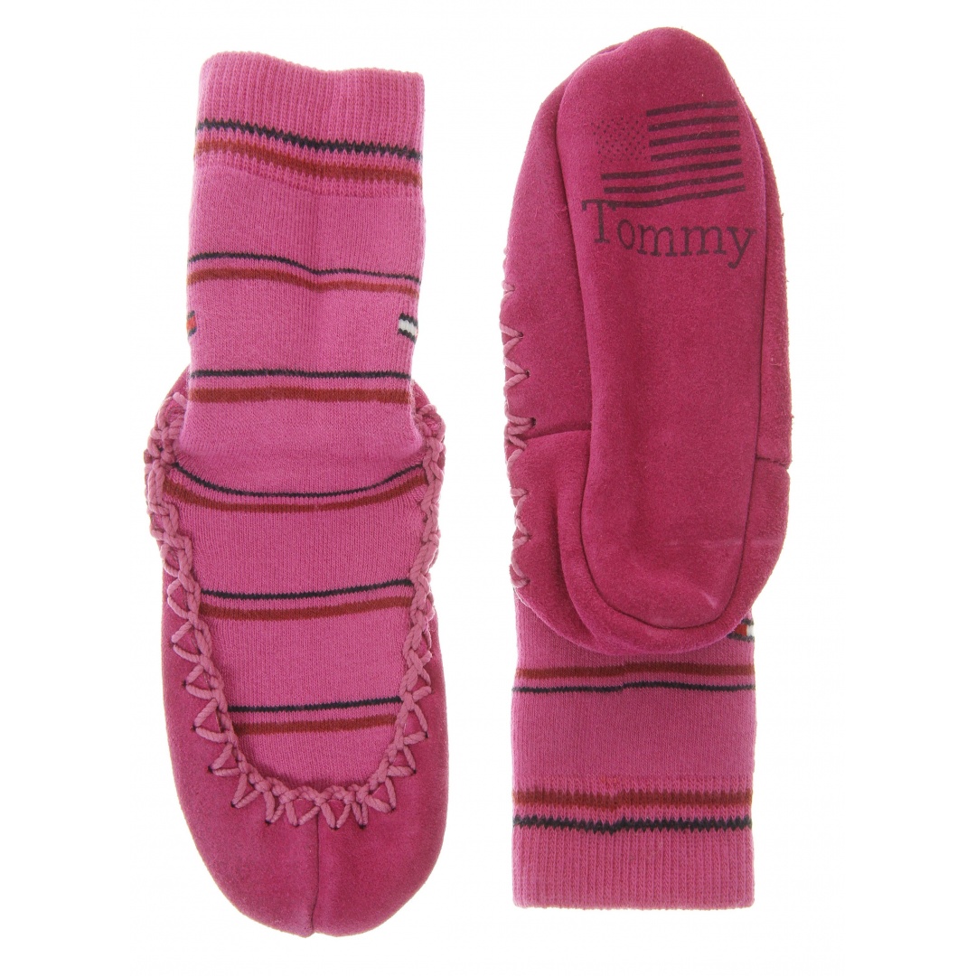 Skarpetki TOMMY HILFIGER Th Kids Usa Sock Slipper 1P Fuchsia Red
