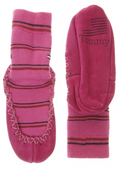 Skarpetki TOMMY HILFIGER Th Kids Usa Sock Slipper 1P Fuchsia Red