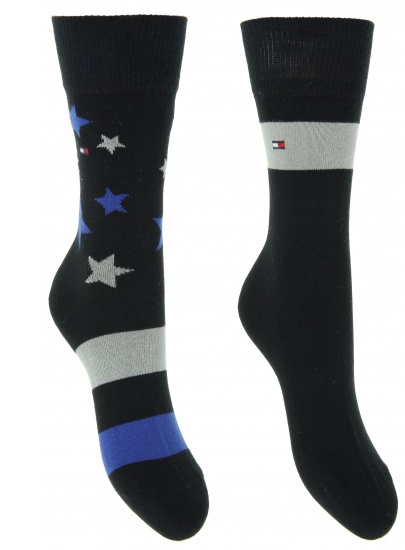 SKARPETKI TOMMY HILFIGER KIDS STARS SOCK BLACK (2-PAK)