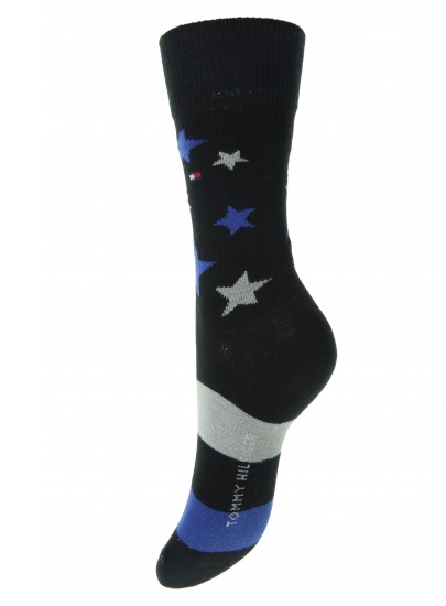 SKARPETKI TOMMY HILFIGER KIDS STARS SOCK BLACK (2-PAK)