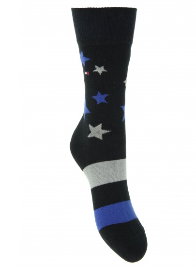 SKARPETKI TOMMY HILFIGER KIDS STARS SOCK BLACK (2-PAK)