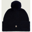 Czapka Zimowa TOMMY HILFIGER Th Pom Pom Beanie AW0AW18178 DW6 2