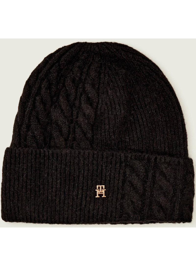 Czapka Zimowa TOMMY HILFIGER Th Elevated Chic Flu AW0AW17784 BDS