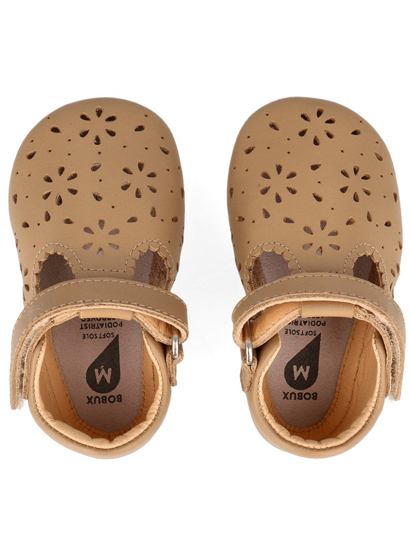 Skórzane Balerinki Kapcie BOBUX Soft Sole Lacey Doe 1224-182-82